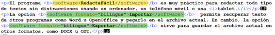 Usos del par de etiquetas software con y sin atributo
